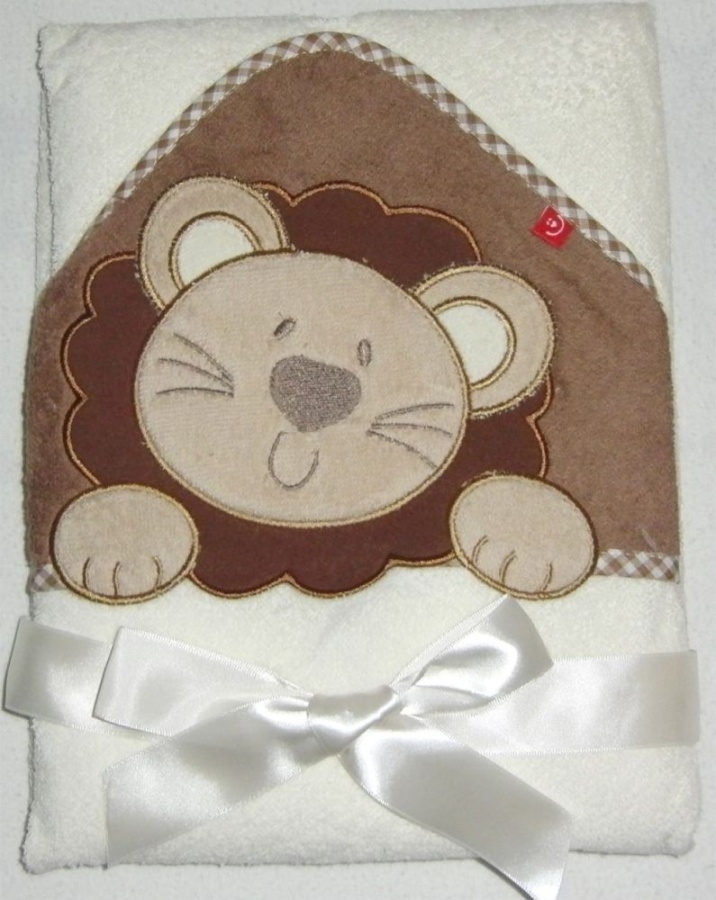 Baby Badetuch_braun_Loewe1